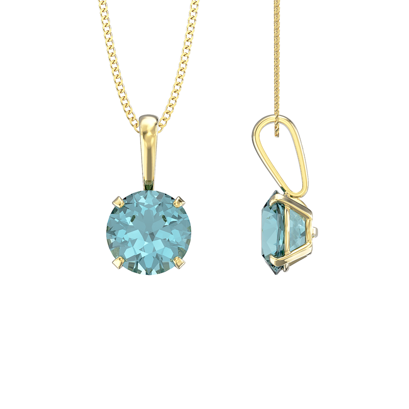 9ct Gold March Birthstone Necklace – Aeon Jewellery