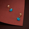 9ct gold december birthstone stud earrings