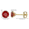 9ct Gold January Birthstone Stud Earrings