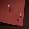 9ct gold july birthstone stud earrings