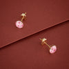 9ct gold october birthstone stud earrings