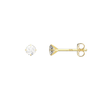 9ct Gold Round Cubic Zirconia Stud Earrings - Hypoallergenic 9ct Gold Jewellery for Ladies 3mm * 3mm