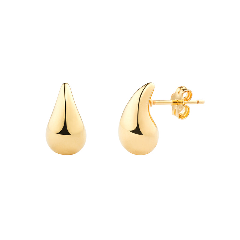 Aeon Sterling Silver Gold Plated Tear Drop Earring