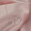 Sterling Silver Interlocked 3 Circle Necklace