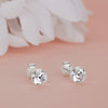 Sterling Silver April Swarovski Birthstone Earrings