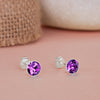 sterling silver swarovski february birthstone earrings