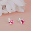 Sterling Silver October Swarovski Birthstone Earrings