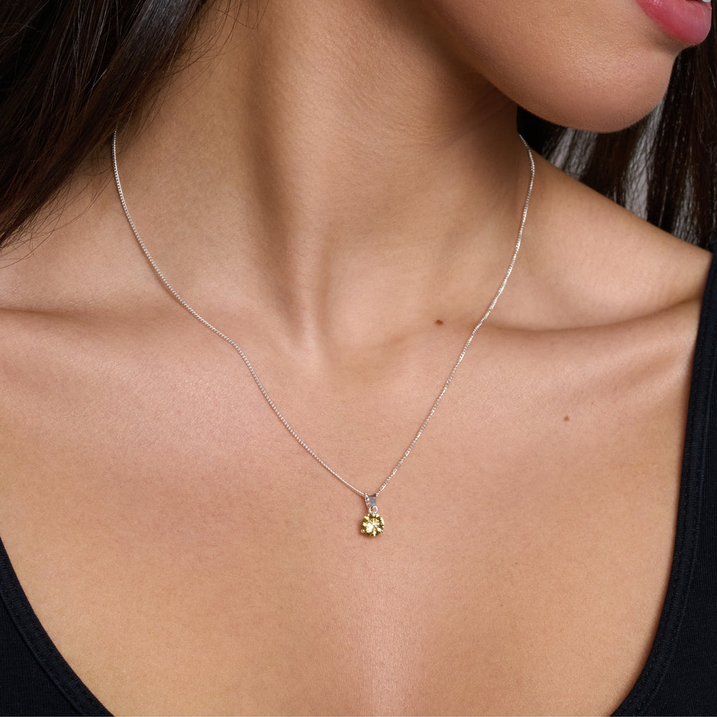 Sterling Silver November Birthstone Necklace