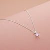 sterling silver october birthstone necklace