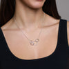 Sterling Silver Interlocked 4 Circle Necklace