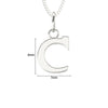 Sterling Silver C Initial Necklace