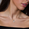Sterling Silver CZ Claddagh Necklace