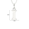Sterling Silver I Initial Necklace