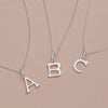 Sterling Silver C Initial Necklace