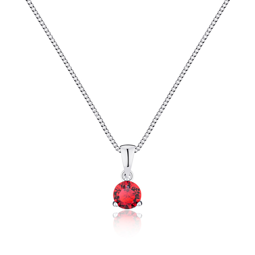 Sterling Silver July Birthstone Necklace
