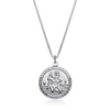 Sterling Silver St Christopher Medal Necklace