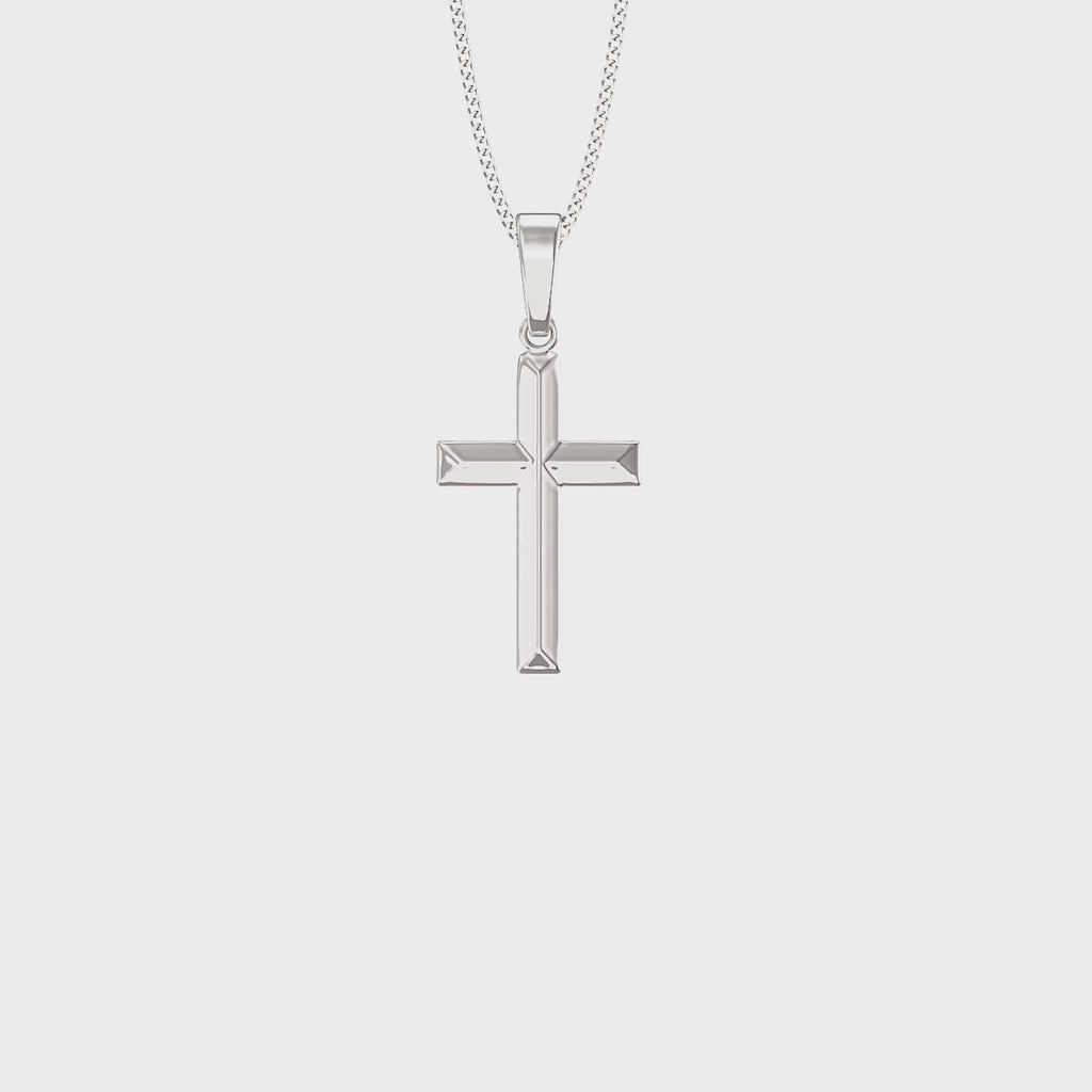 Sterling Silver Solderend-Cross Necklace - Hypoallergenic Sterling Silver Jewellery by Aeon - 22mm * 13mm