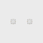 9ct Gold Square Stud Earrings - Hypoallergenic 9ct Gold Earrings for ladies  4mm * 4mm