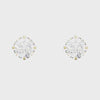 9ct Gold Round Cubic Zirconia Stud Earrings - Hypoallergenic 9ct Gold for Ladies 10mm * 10mm