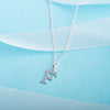 925 Sterling Silver F Initial Letter Necklace Pendant Gift Boxed Present