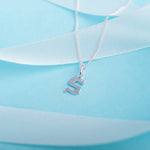 925 Sterling Silver S Initial Letter Necklace Pendant Gift Boxed Present