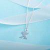 925 Sterling Silver X Initial Letter Necklace Pendant Gift Boxed Present