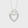 Sterling Silver Mother & Child Heart Necklace - Hypoallergenic Sterling Silver Jewellery - 20mm * 15mm