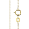 9ct Yellow Gold 0.7mm Diamond Cut Curb Necklace 18 inches.  Hypoallergenic 9ct Gold Jewellery for women