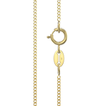 9ct Yellow Gold 1mm Diamond Cut Curb Necklace 18 inches.Hypoallergenic 9ct Gold Jewellery for women