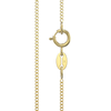 9ct Yellow Gold 1mm Diamond Cut Curb Necklace 16 inches.Hypoallergenic 9ct Gold Jewellery for women