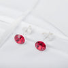 Jewellery Birthstone Stud Earrings | 925 Sterling Silver & Swarovski Crystal | Polishing Cloth Included | Gifts for Birthdays & Special Occasions for Women | Bezel Set Stone