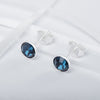 Jewellery Birthstone Stud Earrings | 925 Sterling Silver & Swarovski Crystal | Polishing Cloth Included | Gifts for Birthdays & Special Occasions for Women | Bezel Set Stone December Birthstone Earrings