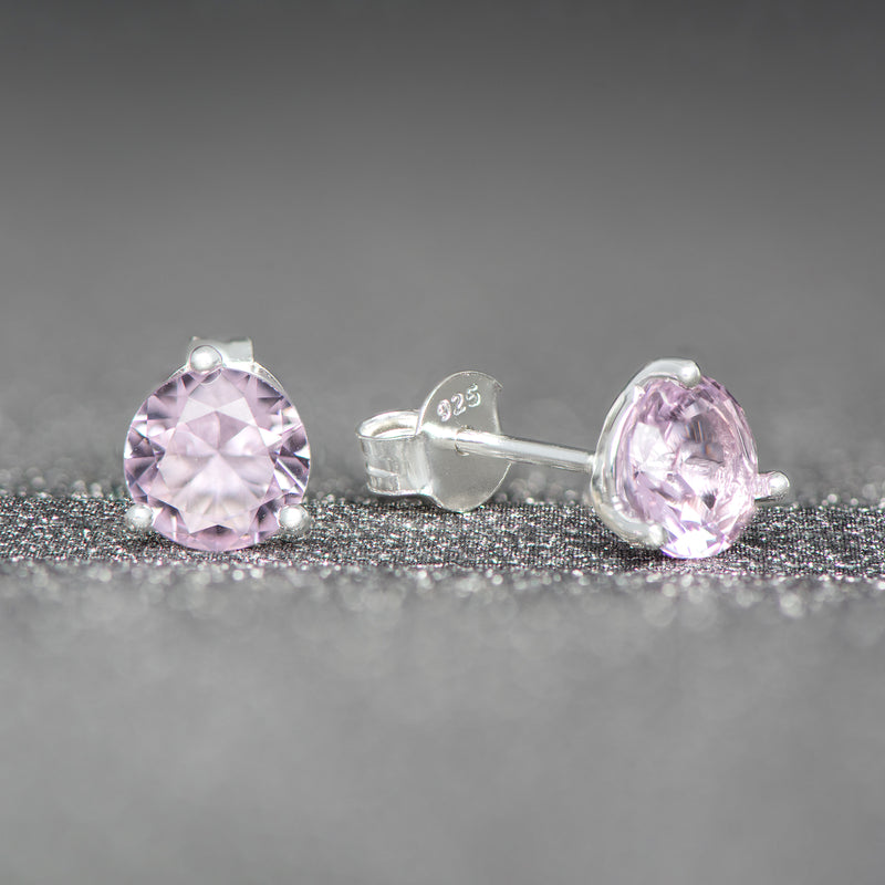 925 Sterling Silver Birthstone Stud Earrings for Women and Girls - 6mm *6mm  Gift Boxed Present