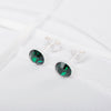 Sterling Silver May Emerald Swarovski Crystal Birthstone Stud Earrings for Women & Girls. Gift Boxed Present