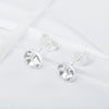 Sterling Silver Birthstone Earrings April Swarovski Crystal Stud Earrings.  Gift Boxed Present