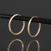 9ct Gold hoop Earrings.  12mm*12mm.  Hypoallergenic 9ct Gold Jewellery for women.