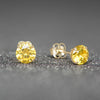 9ct Gold November Birthstone Stud Earrings for Women Girls. Yellow. Hypoallergenic Jewellery For Women