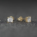 9ct Gold Square Stud Earring - Hypoallergenic 9ct Gold Jewellery for Ladies - 4mm * 4mm