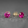 9ct Gold July Birthstone Stud Earrings for Women Girls. Ruby.Hypoallergenic Jewellery For Women