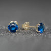 9ct Gold September Birthstone Stud Earrings for Women Girls. Sapphire. Hypoallergenic Jewellery For Women