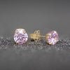 9ct Gold October Birthstone Stud Earrings for Women Girls.  Pink. Hypoallergenic Jewellery For Women