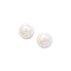 9ct Gold Synthetic Pearl Stud Earrings - Hypoallergenic 9ct Gold Jewellery for Ladies - 8mm * 8mm