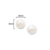 9ct Gold Synthetic Pearl Stud Earrings - Hypoallergenic 9ct Gold Jewellery for Ladies - 8mm * 8mm