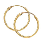 9ct Gold hoop Earrings.  12mm*12mm.  Hypoallergenic 9ct Gold Jewellery for women.