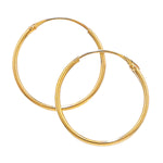 9ct Gold Hoop Earrings.  15mm*15mm.  Hypoallergenic 9ct Gold Jewellery for women.