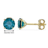 9ct Gold December Birthstone Stud Earrings for Women Girls. Turquoise. Hypoallergenic Jewellery For Women