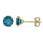 9ct Gold December Birthstone Stud Earrings for Women Girls. Turquoise. Hypoallergenic Jewellery For Women