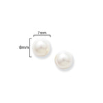 9ct Gold Freshwater Pearl Stud Earrings - Hypoallergenic 9ct Gold Jewellery for Ladies - 8mm * 7mm