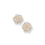 9ct Gold Flower Stud Earrings- Hypoallergenic 9ct Gold Jewellery for Ladies - 6mm * 6mm