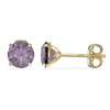 9ct Gold June Birthstone Stud Earrings for Women Girls. Light Purple. Hypoallergenic Jewellery For Women